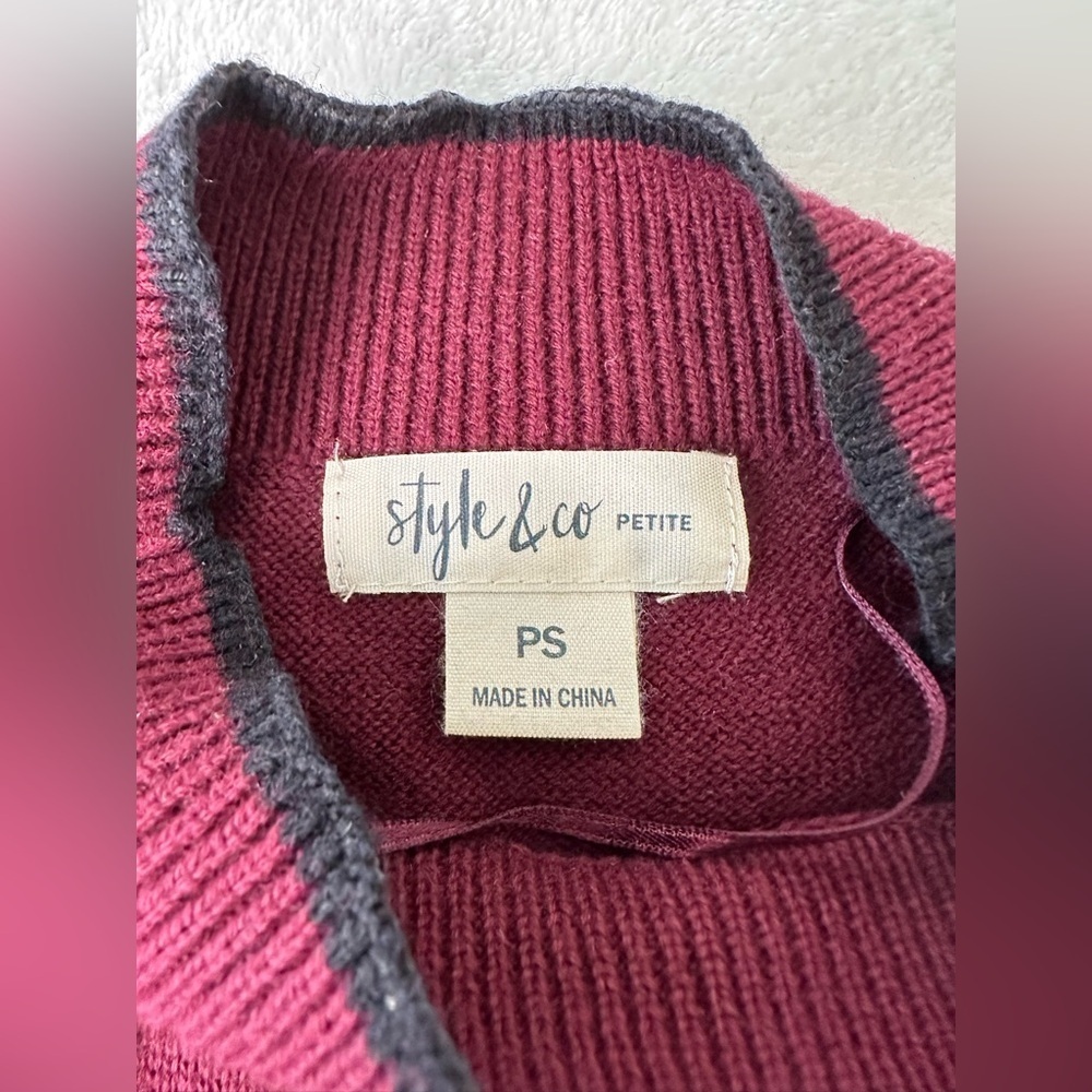 Style & Co. Petite Ruffled Bell Sleeve Sweater Size Small - Picture 8 of 9